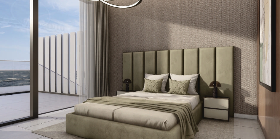 Modern living room at Canal by M with floor‑to‑ceiling windows and 3.1m ceilings Canal by M at Al Reem Island (12).jpg