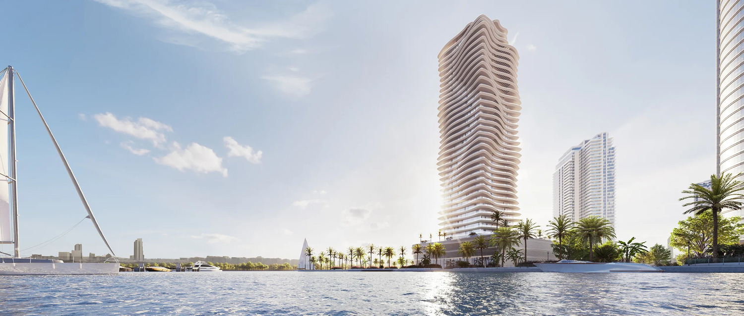 Spacious glass balconies of Elie Saab Waterfront Al Reem Island offering panoramic sea views and premium architectural style.