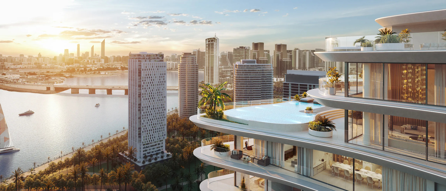 Scenic coastal promenade surrounding Elie Saab Waterfront Al Reem Island Abu Dhabi highlighting premium island lifestyle benefits.