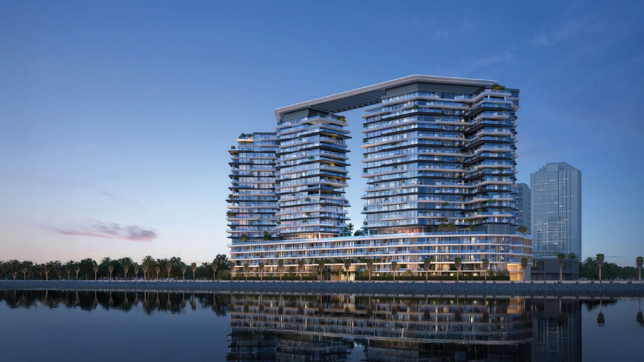Daytime view of Seamount residence from Reem Island promenade with waterfront backdrop.jpg