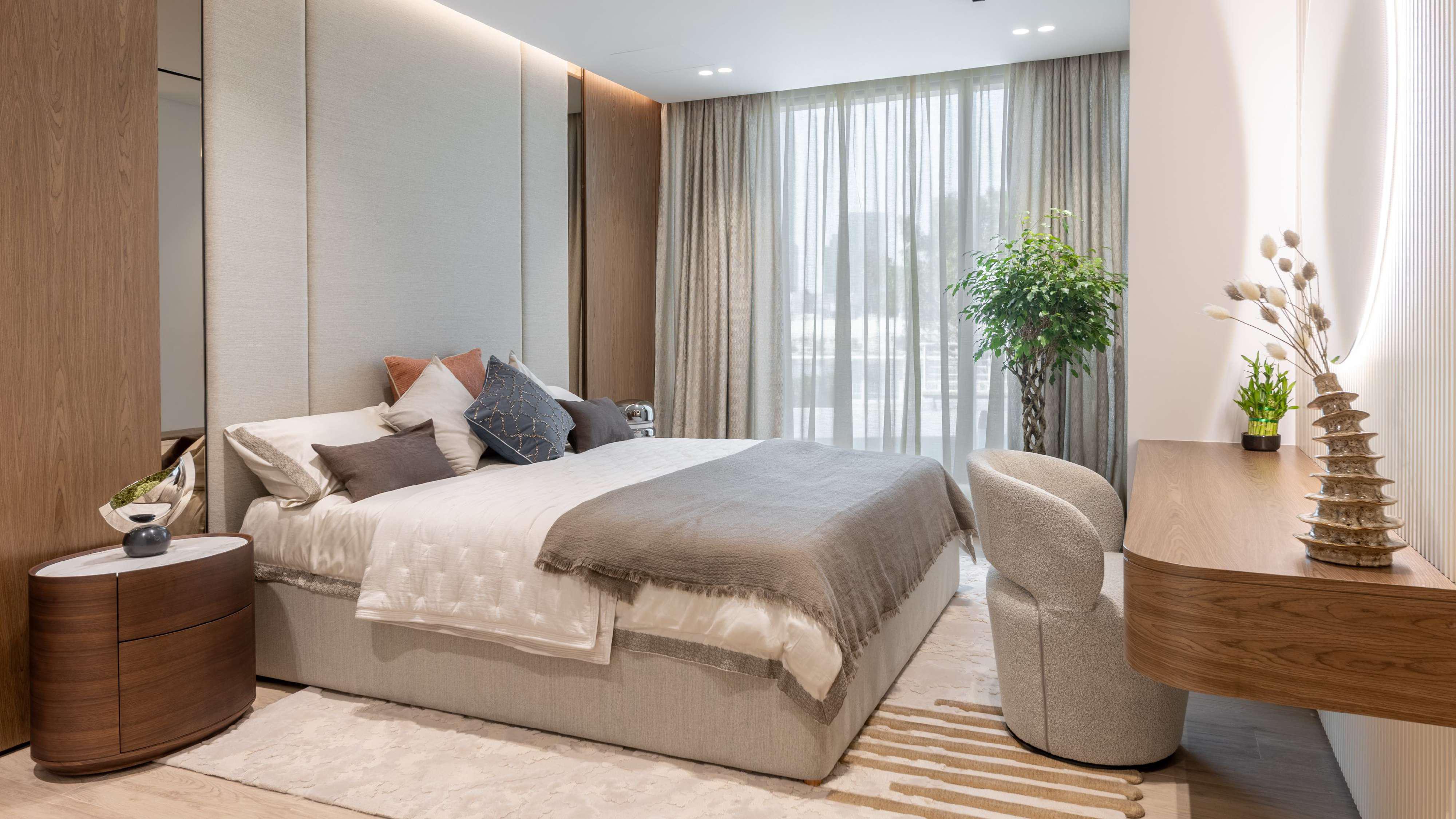 Spacious 2-bedroom apartment interior at A1LA Residence on Al Reem Island, Abu Dhabi, featuring contemporary kitchen and luxury finishes.