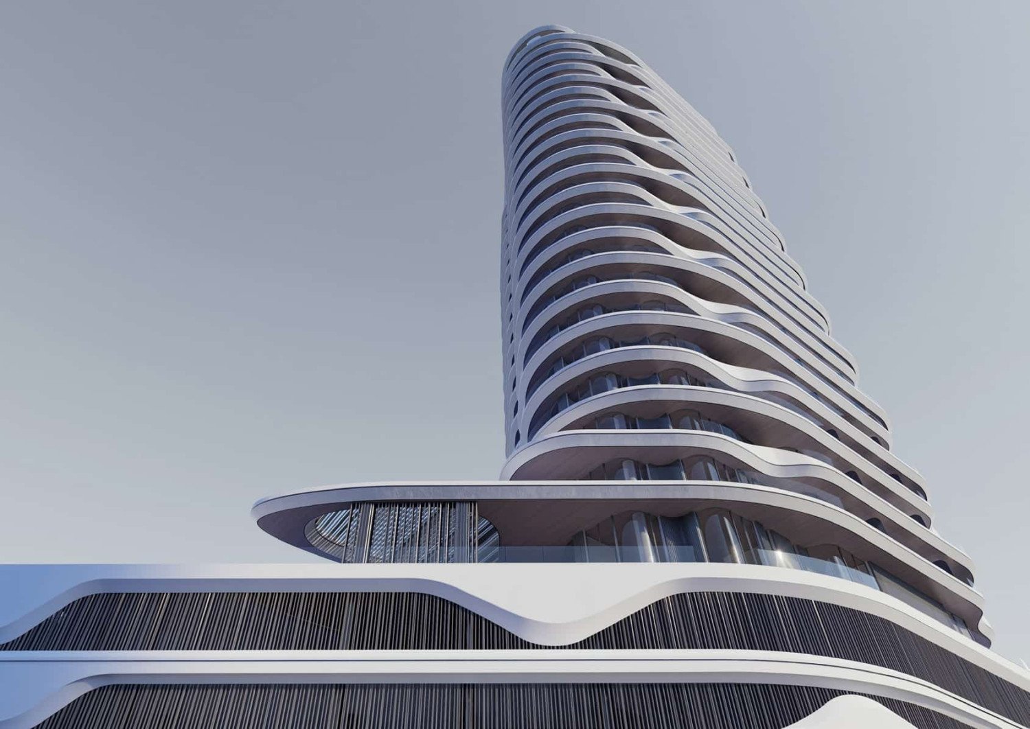 Flow25 on Al Reem Island Abu Dhabi showcasing fluid architecture and luxury waterfront residential living