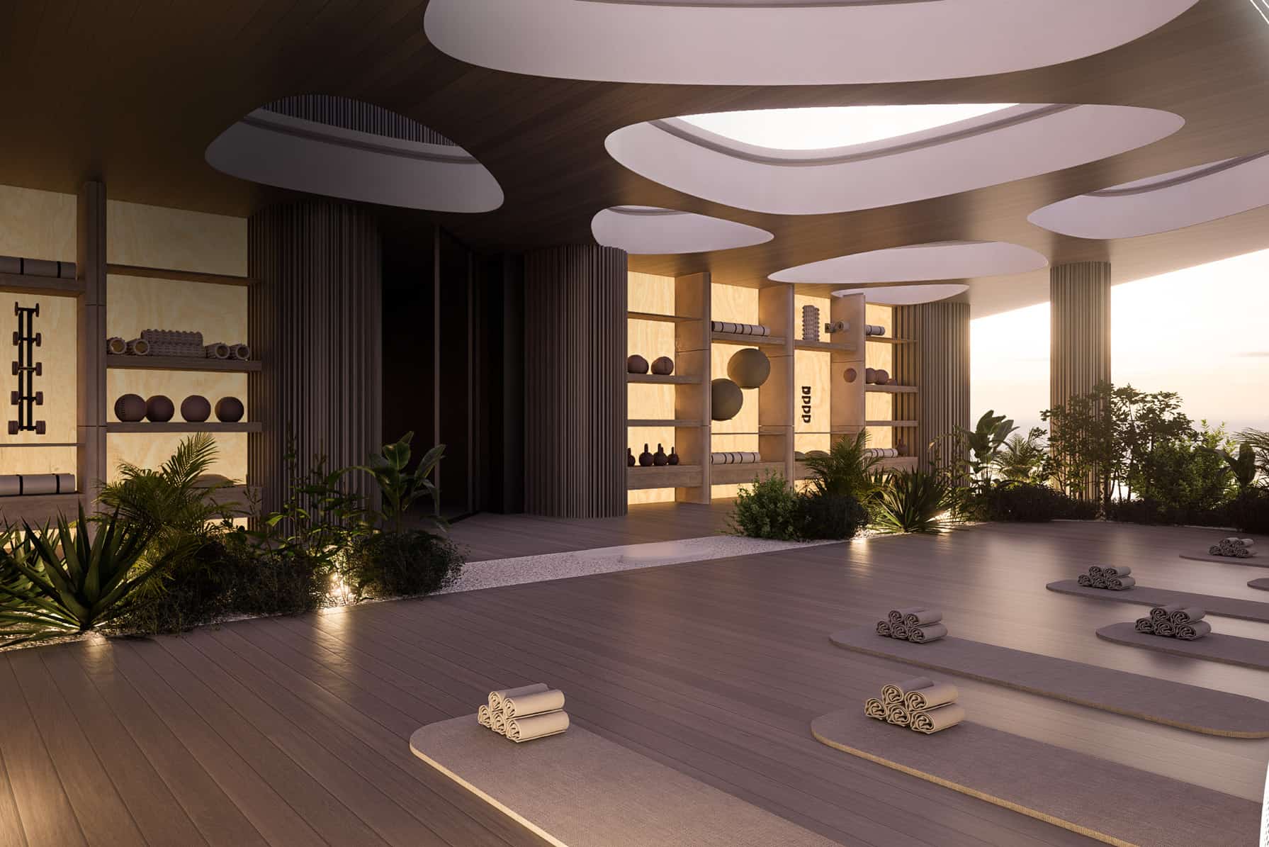 Modern Flow25 apartment interior featuring open-plan living, natural light, premium finishes, and smart-home design on Al Reem Island.