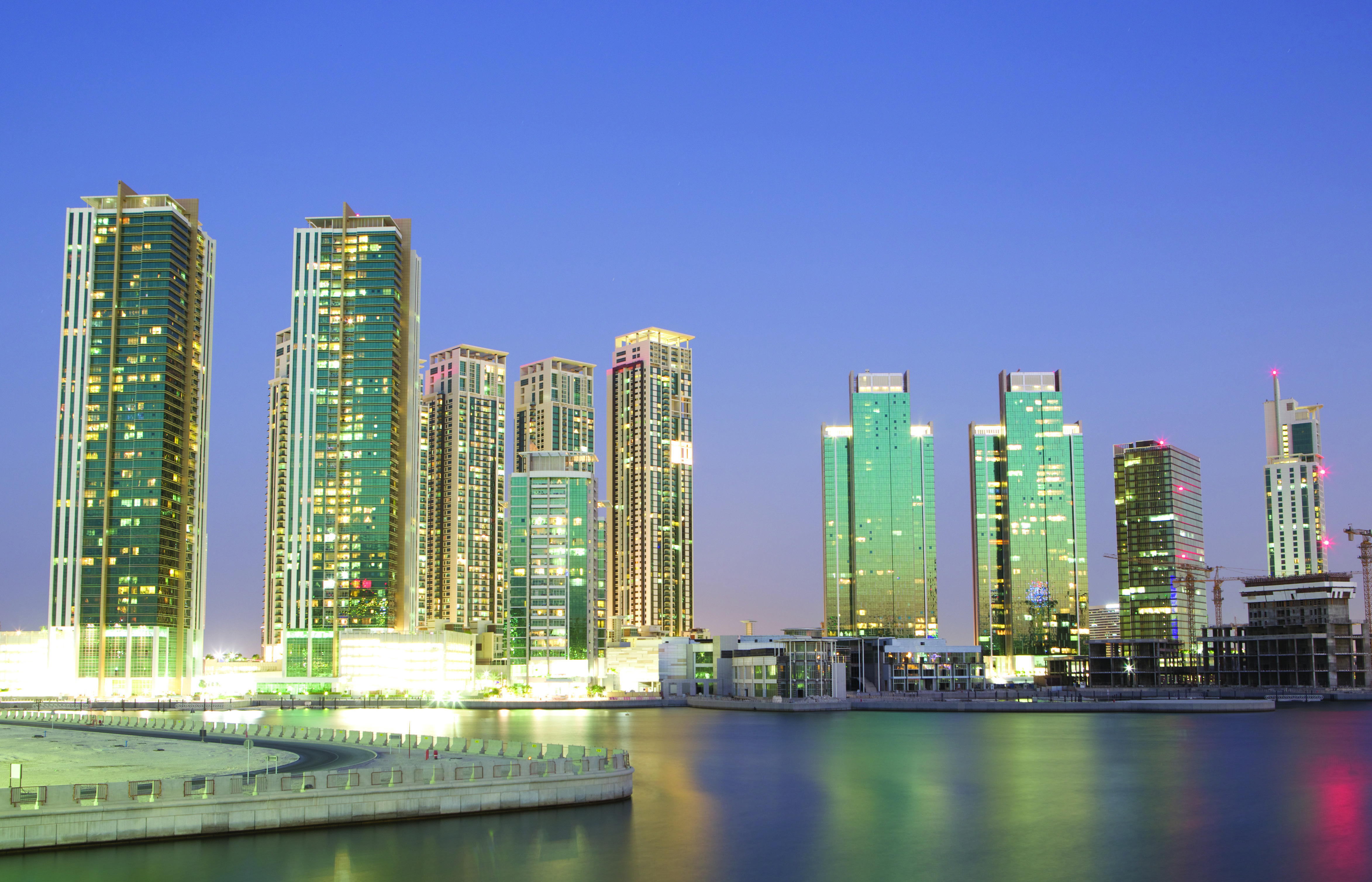 Horizon Towers exterior at City of Lights, Reem Island featuring modern waterfront architecture.
