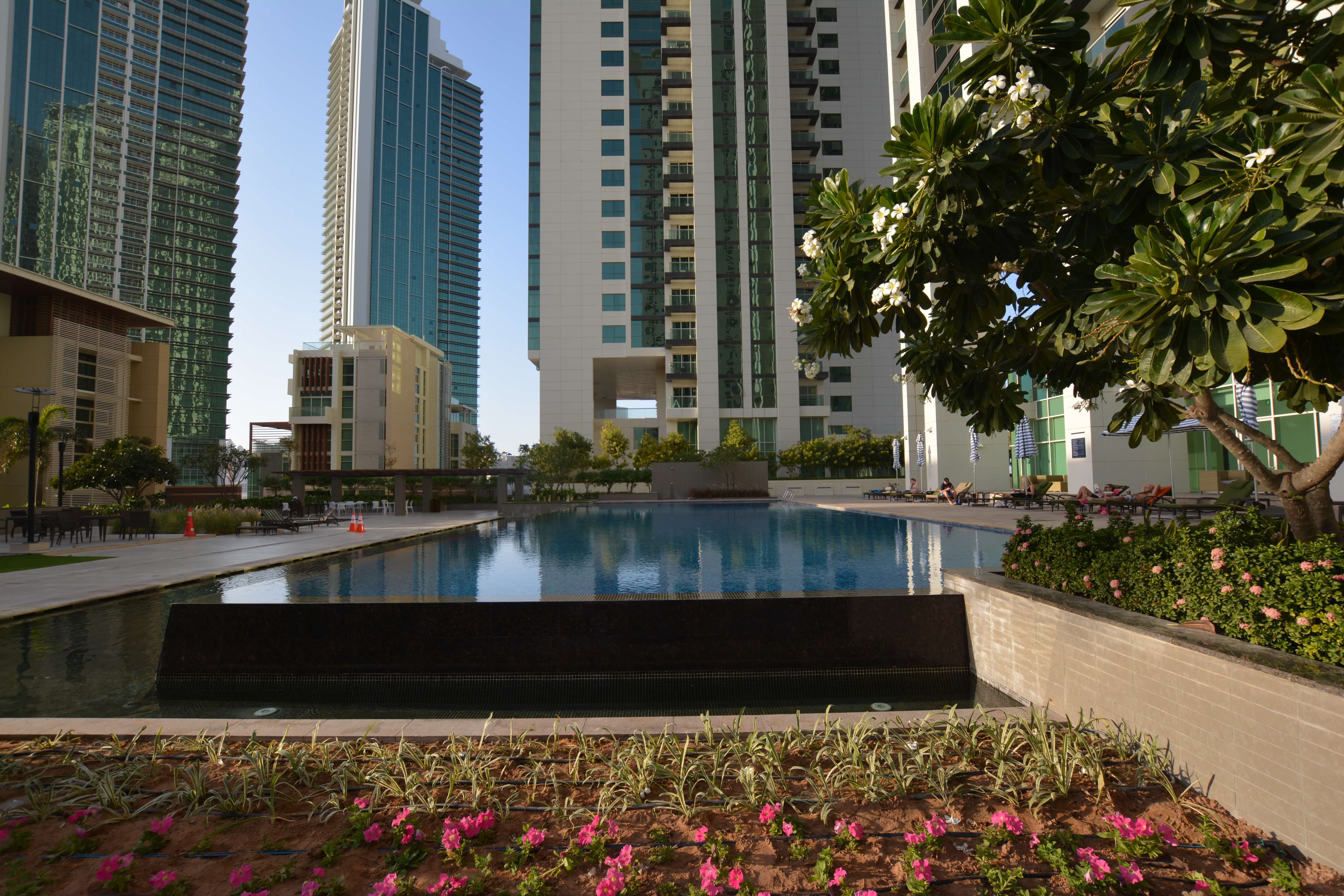 Al Maha Tower skyline exterior view, Al Reem Island waterfront Abu Dhabi