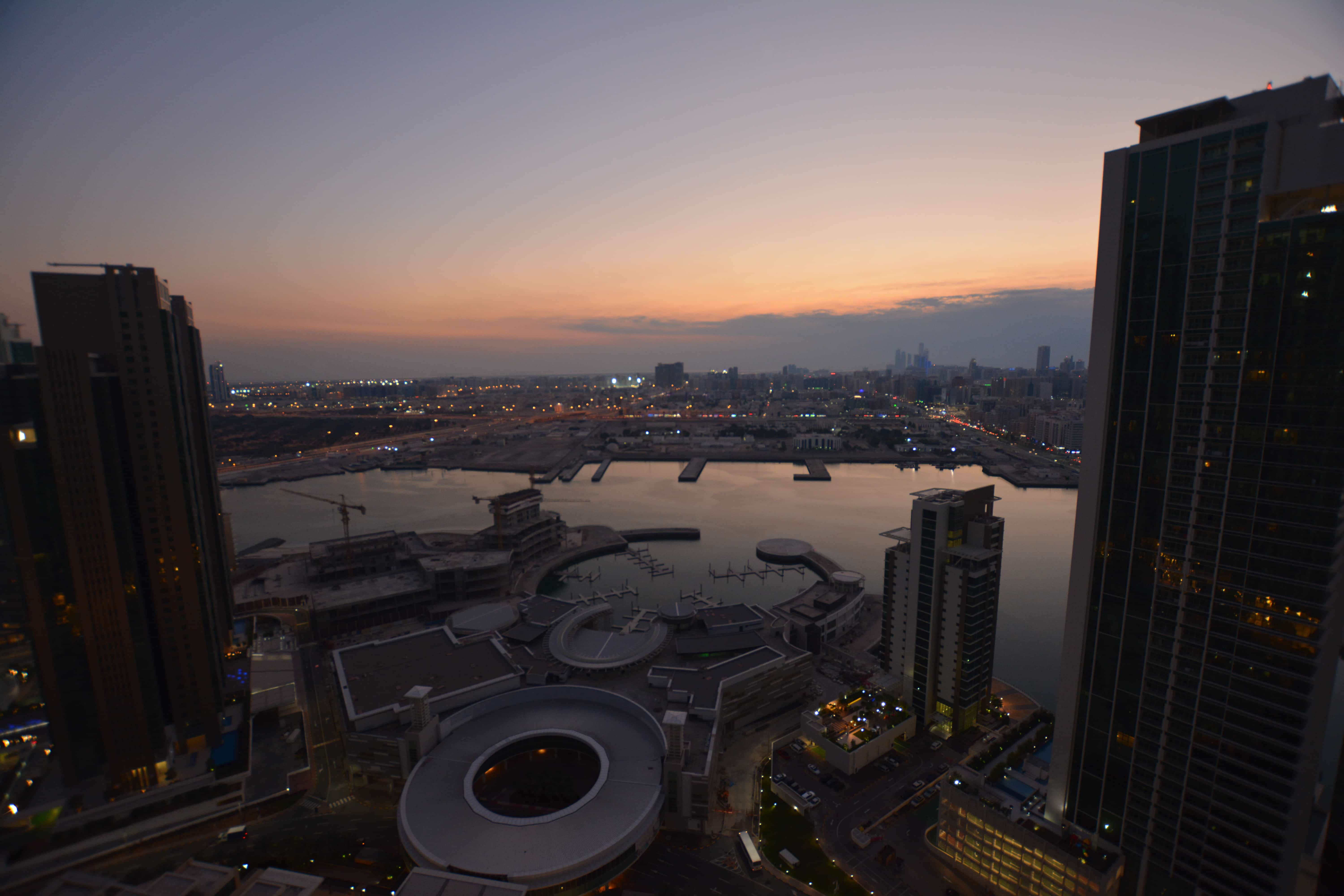 Marina-facing exterior of Al Maha Tower, Al Reem Island Abu Dhabi residence