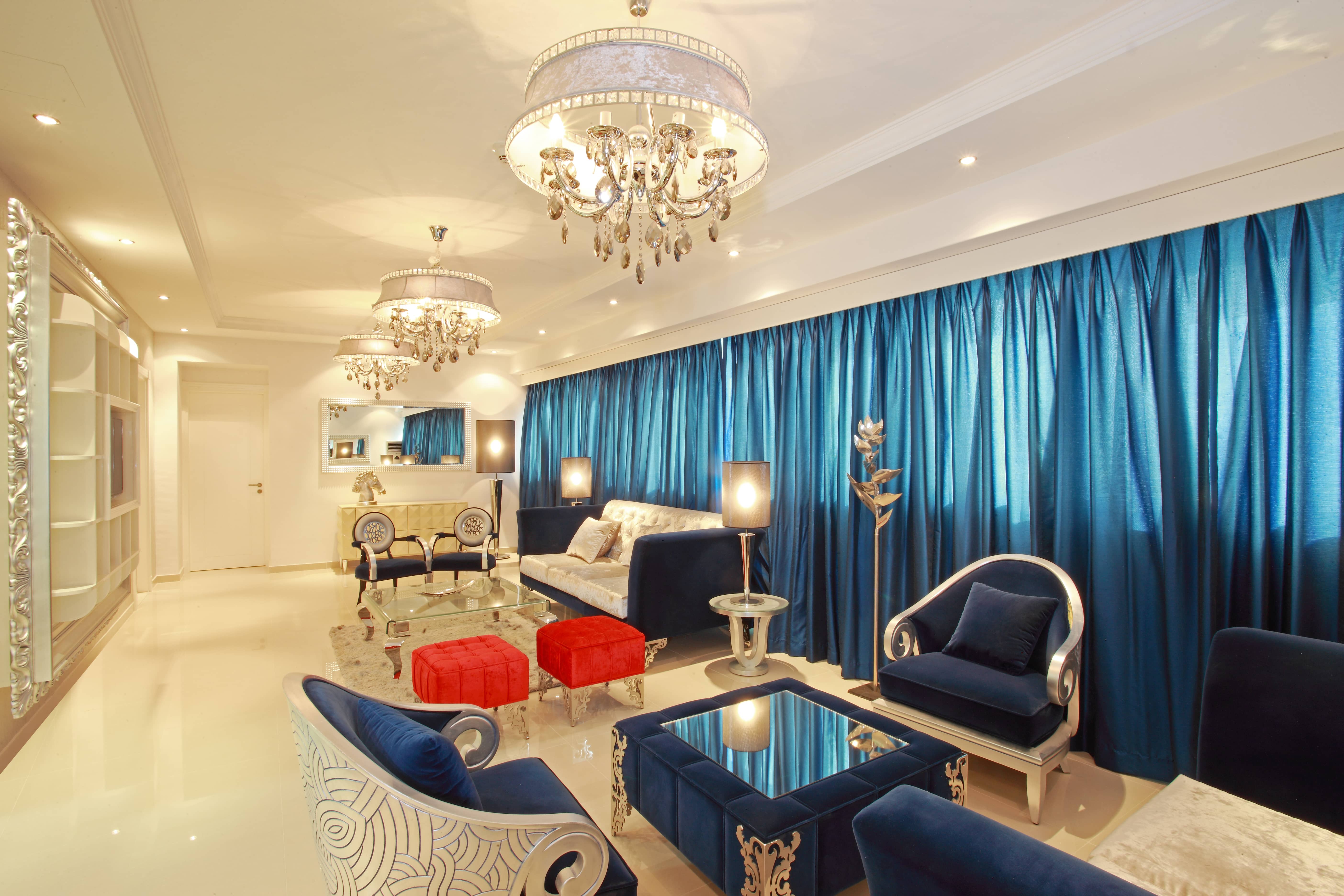 Marina Bay Al Reem Island apartment interior featuring spacious living room with contemporary finishes and waterfront-inspired design.