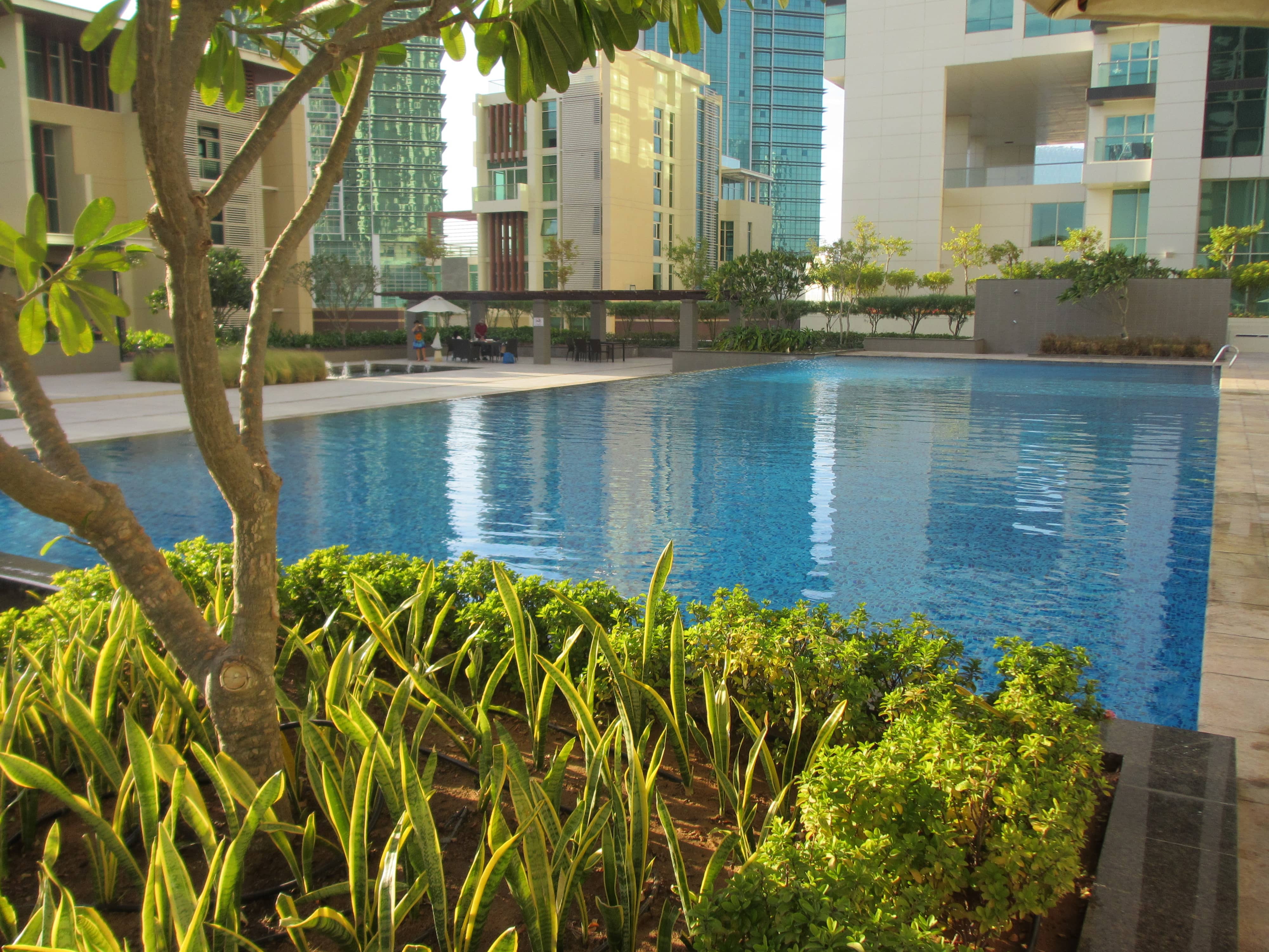 Side elevation of Marina Blue Tower, Marina Square, Al Reem Island showcasing modern residential tower with panoramic skyline and sea views.