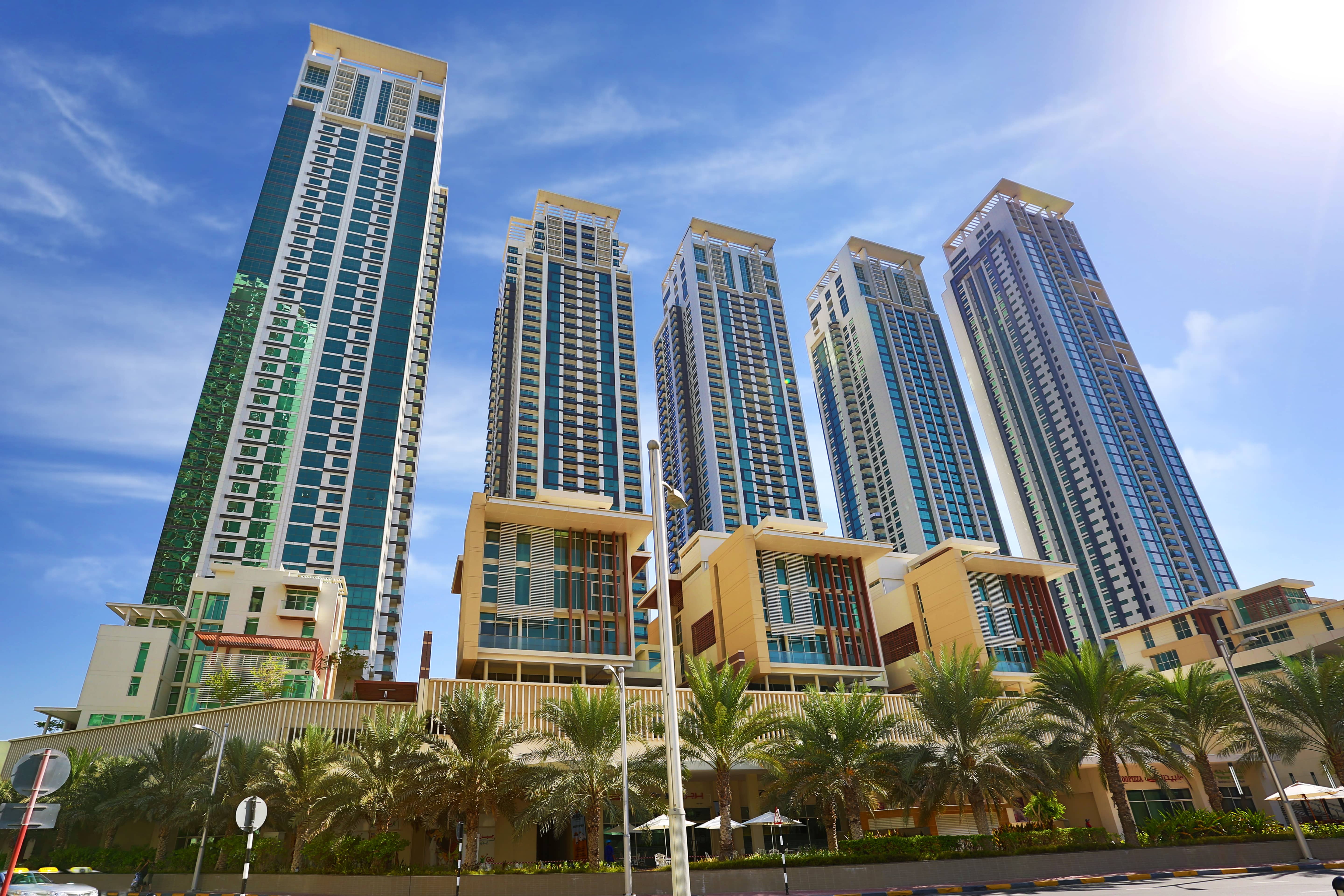 Marina Blue Tower in Marina Square, Al Reem Island, Abu Dhabi featuring modern waterfront residences and luxury real estate investment opportunity.