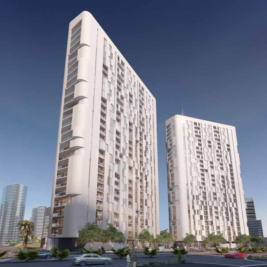 Meera Shams Abu Dhabi towers exterior view on Al Reem Island modern residential architecture
