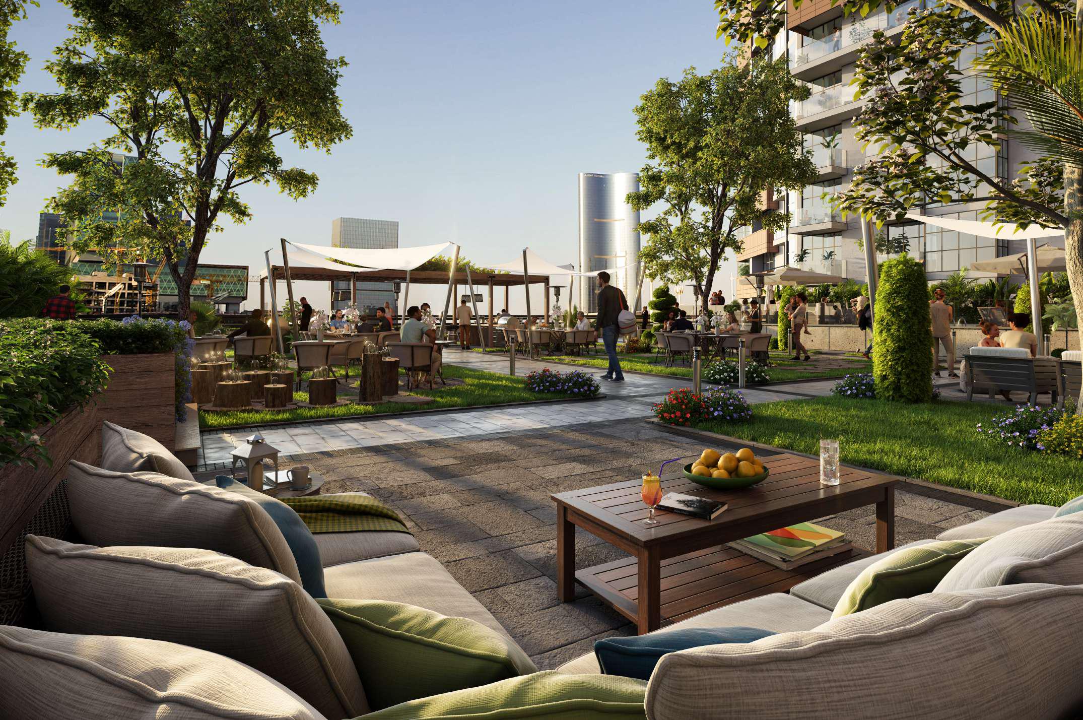 Vista 3 Al Reem Island Abu Dhabi featuring modern high-rise architecture with elegant glass façade and balconies.