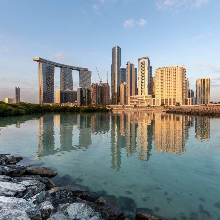 Vista 3 waterfront tower on Al Reem Island Abu Dhabi reflecting premium residential architecture and urban lifestyle.