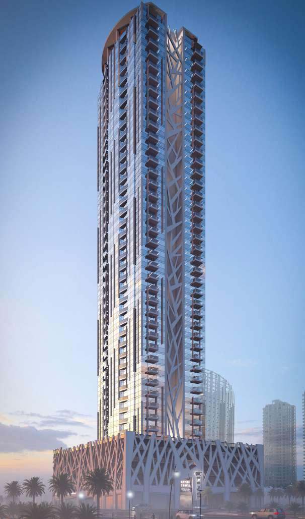 Renad Tower Al Reem Island Abu Dhabi elegant façade details