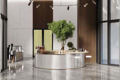 Sunlit luxury apartment interior showing broad balcony entry at Radiant Viewz in City of Lights, Al Reem Island, Abu Dhabi.