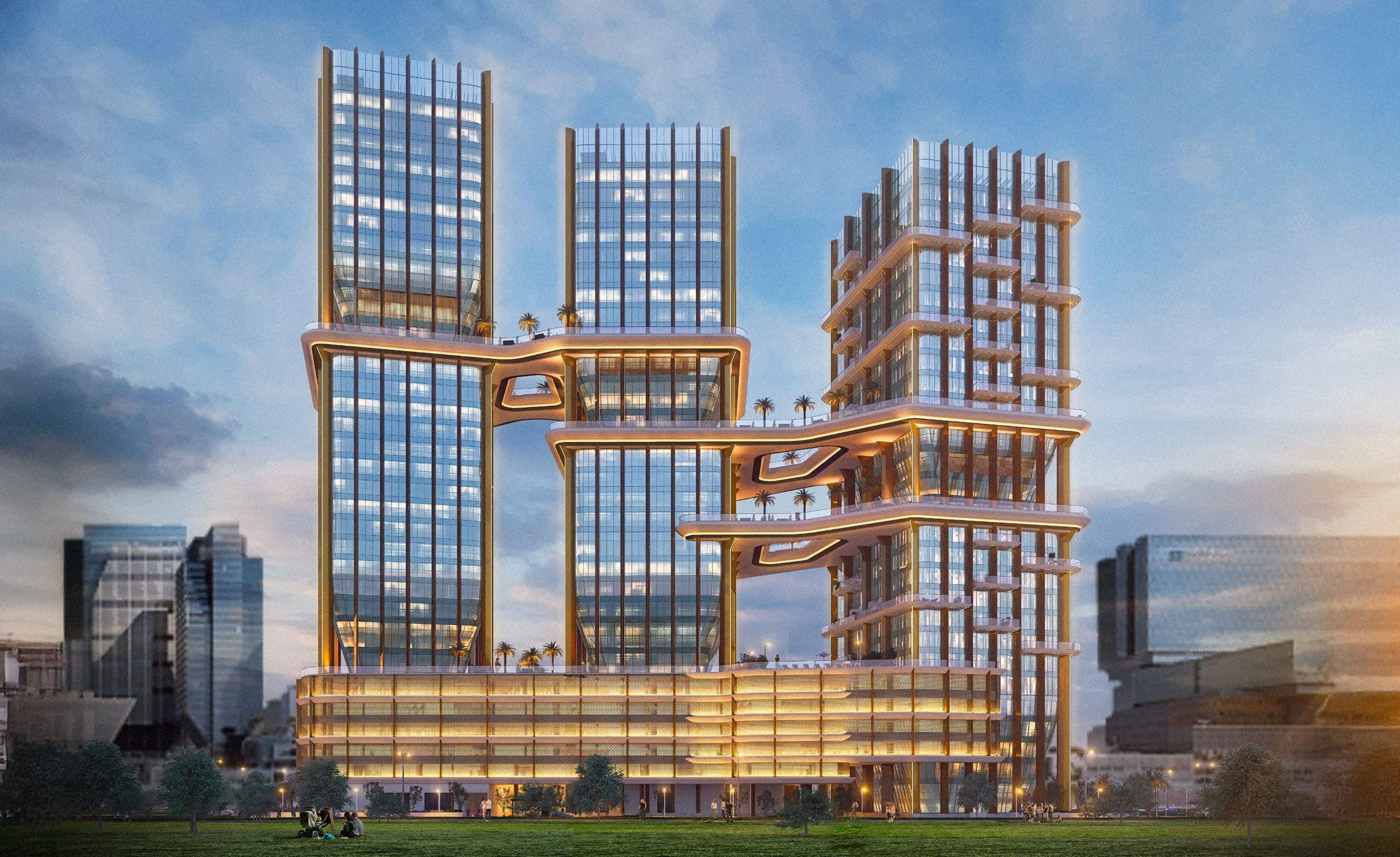 Radiant Bridges Towers office floor on Al Reem Island Abu Dhabi with open layouts, natural light, and premium business environment.